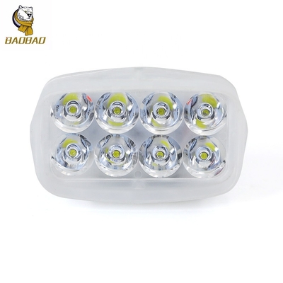 8 LED 12V Plastik Beyaz Kaplama Motosiklet LED Farlar için Çok Renkli