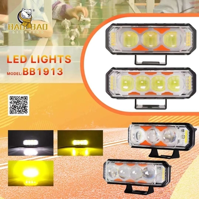 Dikdörtgen Tarzı Sarı Mavi Kırmızı Beyaz Yüksek Parlaklık Motosiklet Spotlight