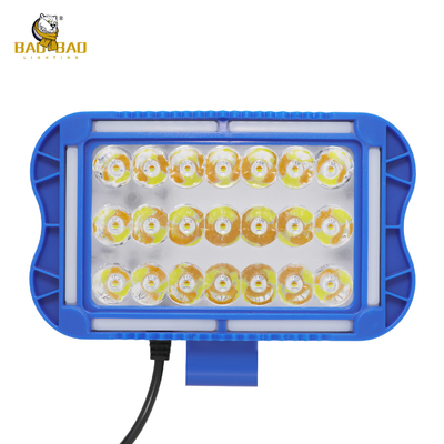 21 LED Beyaz Sarı Flaş Alüminyum Mavi Kaplama Motosiklet Farı