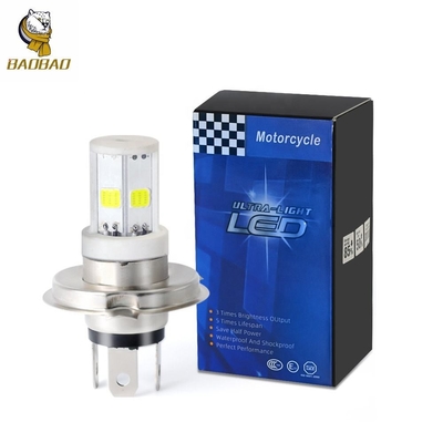 12v H4 H6 BA20D Beyaz Renkli Metal LED Motosiklet İç Lambası Honda Suzuki için