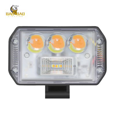 80V LED Çalışma Işık Metal Beyaz Sarı Çift Renkli Yanıp sönen Motosiklet Yedek Parçaları