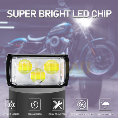 80V 3 Boncuklu Metal Çift Renkli Yanıp sönen Kırmızı Mavi Motorycylce LED parlaklık reflektörü