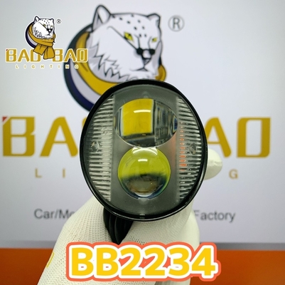 2 Mercekli metal Beyaz Sarı Çift Renkli Mini Sürüş LED Işığı CG125 Değiştirilmiş