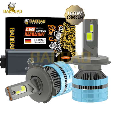 H4 160W Demir Araba LED Far Lambası S22 Beyaz Yüksek Güçlü Otomobil Parçaları