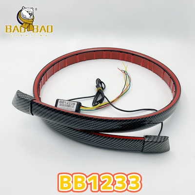 Karbon Fiber Araba Işığı Bar Arka Fener Dekorasyon Parçalar Bagaj LED Işık Otomobil Parçaları