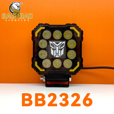Evrensel Metal Beyaz Sarı Çift Renkli Motosiklet LED Far Araba İş Işığı