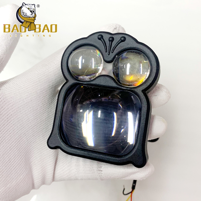 Kurbağa Şekli Şeytan Gözleri Beyaz Sarı Işıklar Sis Farları Alüminyum 12-80V Motosiklet Işıkları
